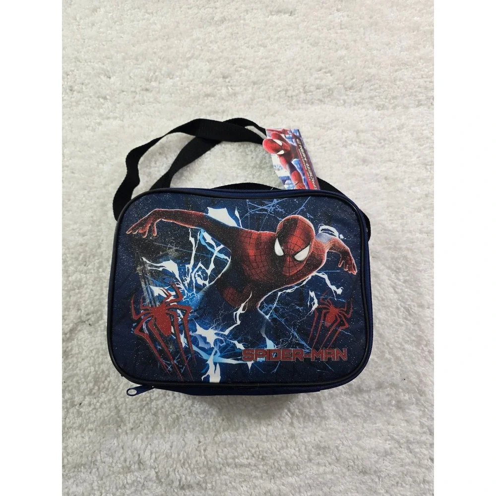 Marvel The Amazing Spider-Man 2 Kids School Lunch Bag Blue Insulated SPSLK NEW